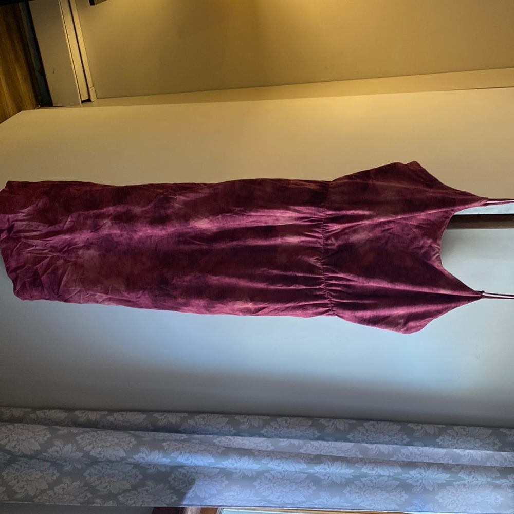 Old navy , maroon tie dye spaghetti strap dress , XL